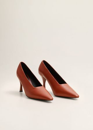 Mango + Heel Leather Shoes