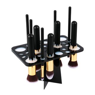 Esarora + Makeup Brush Cleaning Mat and 28 Holes Brush Drying Tower Set