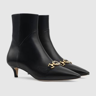 Gucci + Zumi Leather Ankle Boots