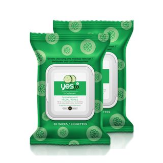 Yes to Cucumbers + Soothing Hypoallergenic Facial Wipes for Sensitive Skin