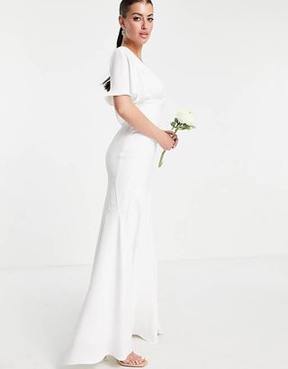 ASOS Edition + Victoria Flutter Sleeve Wedding Dress