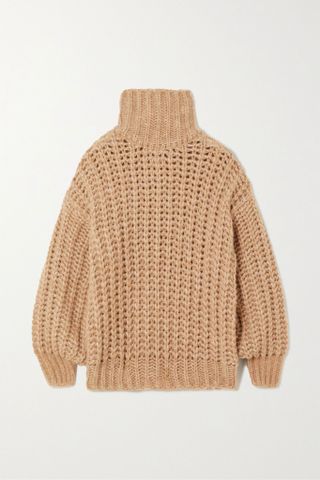 Anine Bing + Iris Cable-Knit Merino Wool-Blend Sweater