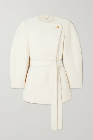 Chloé + Belted Wool-Blend Jacket