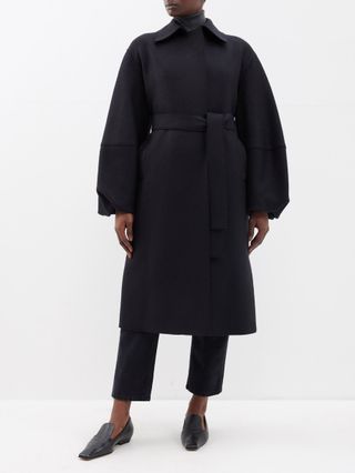 Harris Wharf London + Puff-Sleeve Belted Virgin Wool Coat