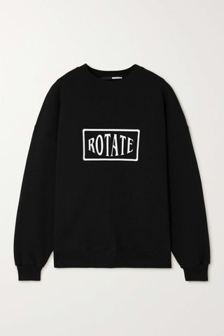 Rotate Birger Christensen + + Net Sustain Iris Appliquéd Organic Cotton-Jersey Sweatshirt