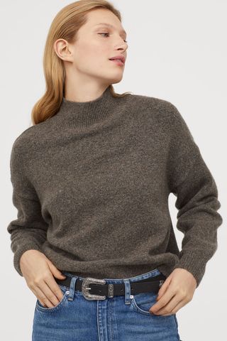 H&M + Knit Mock-Turtleneck Sweater