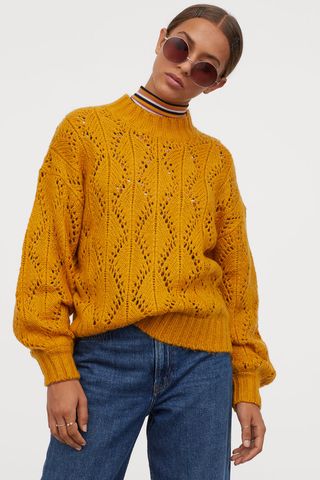 H&M + Lace-Knit Sweater