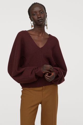 H&M + V-Neck Cashmere-Blend Sweater
