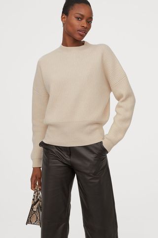 H&M + Rib-Knit Cashmere Sweater