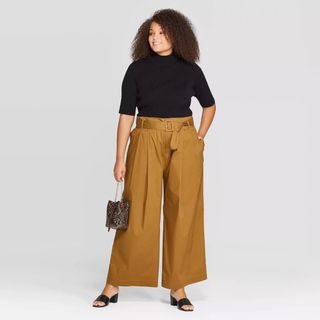 Who What Wear x Target + Mid-Rise Wide-Leg Pants