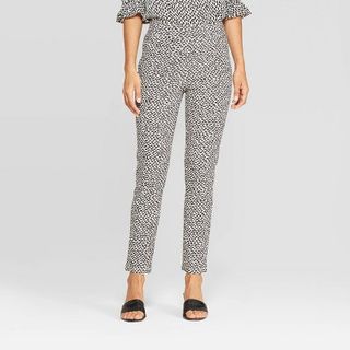 Who What Wear x Target + Animal Print Ankle Length Skinny Cropped Pants