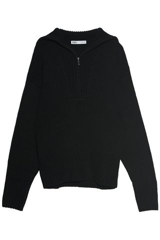 Zara + High Neck Wool Sweater