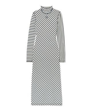Loewe + Striped Cotton-Jersey Midi Dress