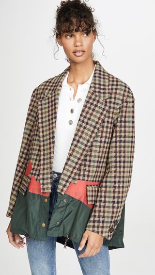 Kolor + Oversized Check Blazer