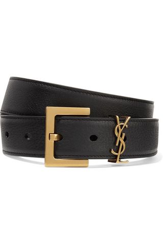 Saint Laurent + Embellished Textured-Leather Belt