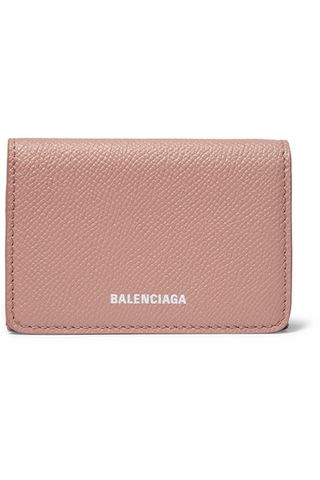 Balenciaga + Ville Textured-Leather Wallet