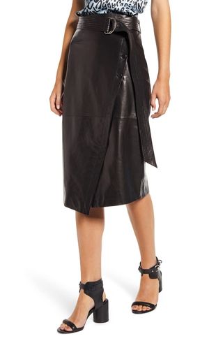 Rebecca Minkoff + Julianna Asymmetrical Leather Skirt
