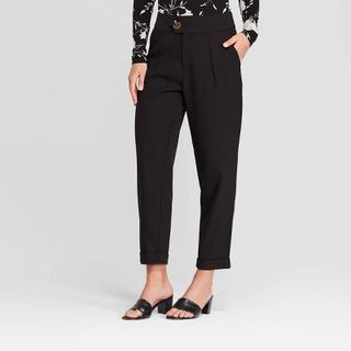 Who What Wear + Mid-Rise Straight Leg Trouser