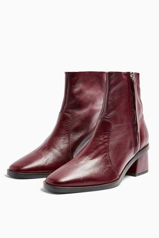 Topshop + Leather Unlined Leather Boots