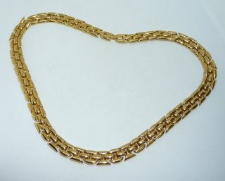 Etsy + 1980's Signed Avon Gold Plated Elegant Linked Collar Necklace