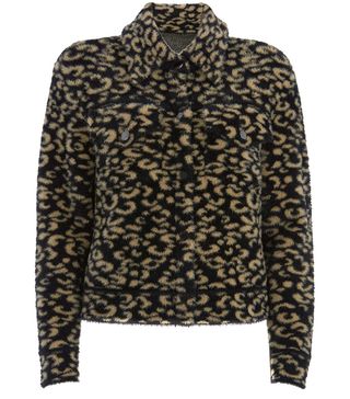 Mint Velvet + Leopard Print Knitted Jacket