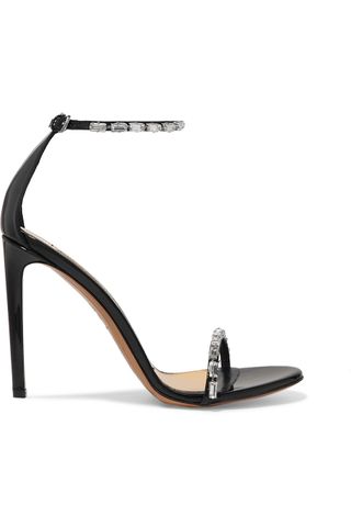 Alexandre Vauthier + Carla Crystal-Embellished Patent-Leather Sandals