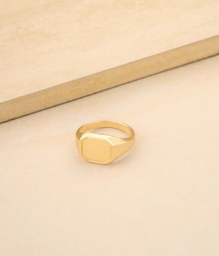 Ettika + 18k Gold Plated Signet Ring