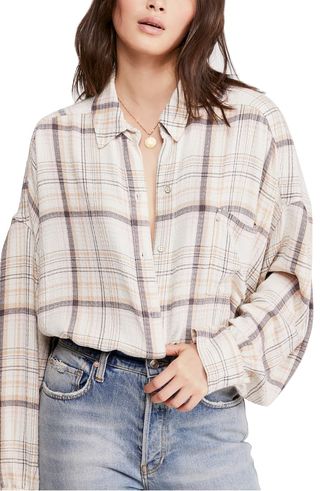 Free People + Hidden Valley Woven Plaid Shirt