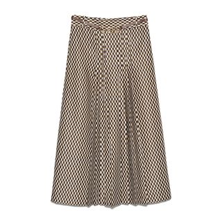 Zara + Pleated Print Skirt