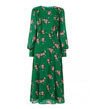 Kitri + Gina Green Floral Print Dress