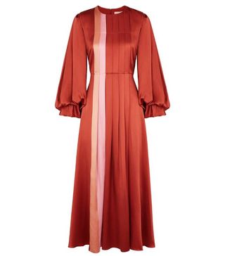 Roksanda + Mina Panelled Silk Midi Dress