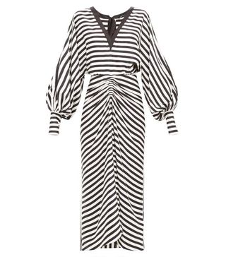 Lee Mathews + Nicolas Striped Silk Dress