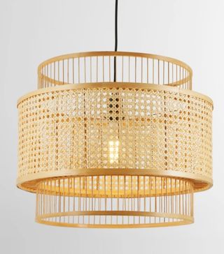 Made + Yen Extra Large Pendant Lamp Shade, Natural Bamboo