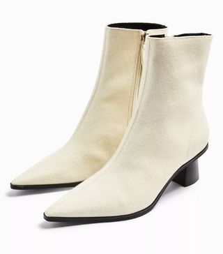 Topshop + Maile White Point Boots