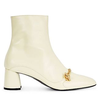 Salondeju + 65 Ivory Leather Ankle Boots