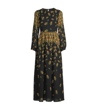 Scoop + Blouson Sleeve Maxi Dress Floral Print