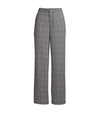 Scoop + Wide-Leg Trouser Plaid