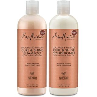 SheaMoisture + Coconut 
Hibiscus Curl 
Shine Shampoo + Conditioner