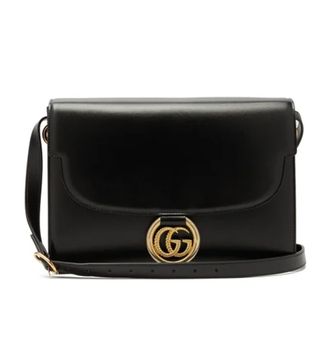 Gucci + GG-ring Leather Shoulder Bag