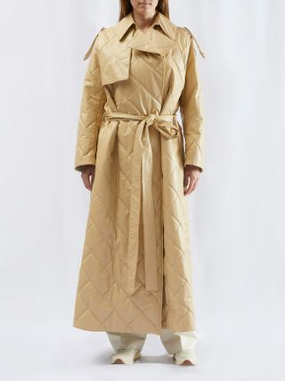 The Row + Agathon Quilted-Leather Trench Coat