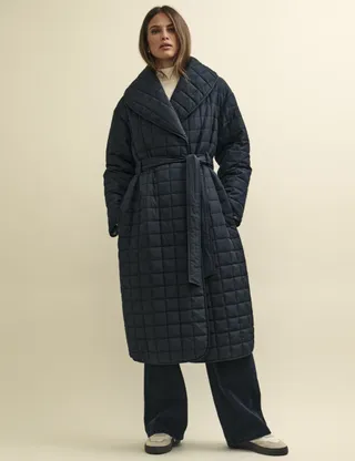 Nobody's Child + Black Quilted Wrap Coat