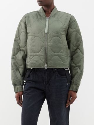Agolde + X Shoreditch Ski Club Iona Quilted Bomber Jacket