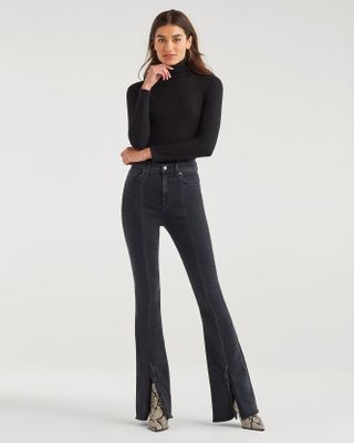 7 for All Mankind + Luxe Vintage Exaggerated Kick Flare
