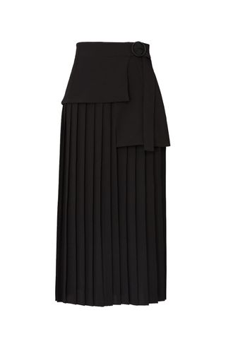Victoria Beckham + Side Tie Pleated Skirt