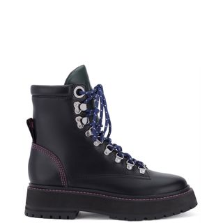 Larroude + Jordan Boot in Black Leather
