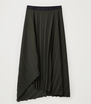 COS + Pleated Asymmetric Skirt