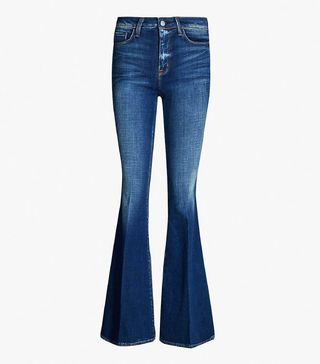 L’Agence + Solana Mid-Rise Flared Stretch-Denim Jeans