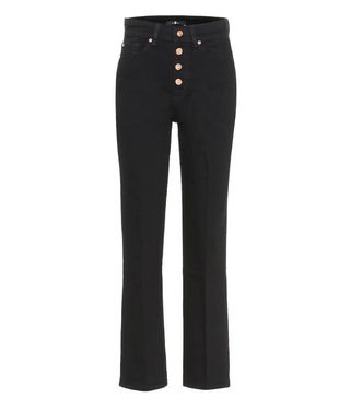 7 for All Mankind + Cropped Boot High-Rise Jeans
