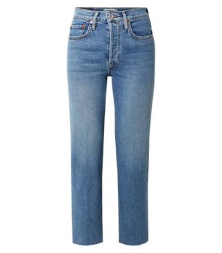 Re/Done + Originals Stove Pipe Comfort Stretch High-Rise Straight-Leg Jeans