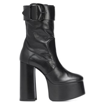 Saint Laurent + Billy Platform Leather Ankle Boots